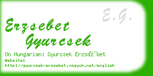 erzsebet gyurcsek business card